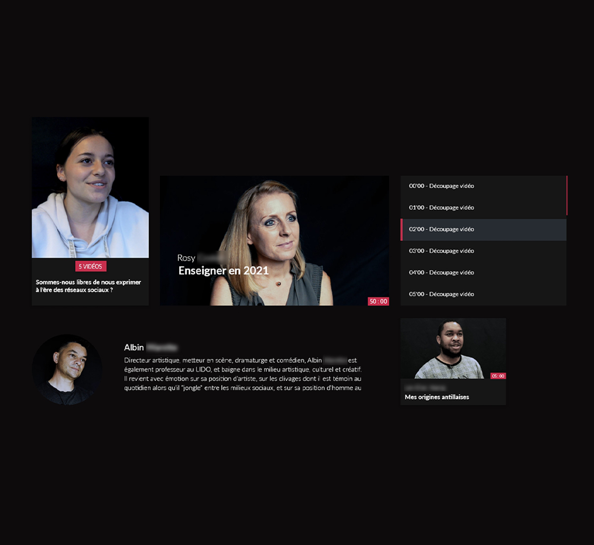 Visuels du site